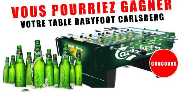 Une table de BABYFOOT CARLSBERG