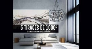5 Cartes-cadeaux Inter Luminaires de 1000$ chacune