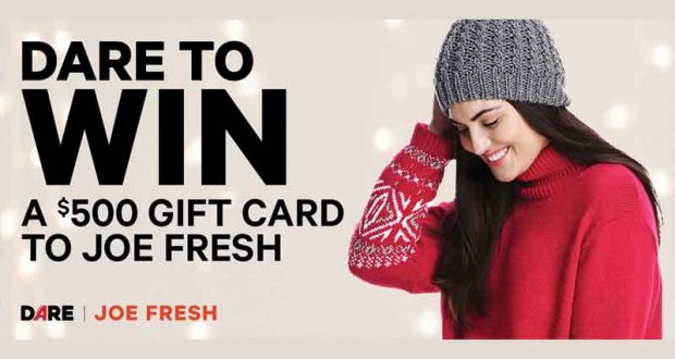 Carte-cadeau Joe Fresh de 500 $