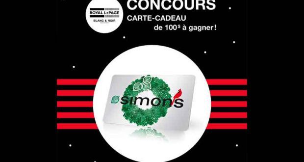 Carte-cadeau de 100$ chez Simons