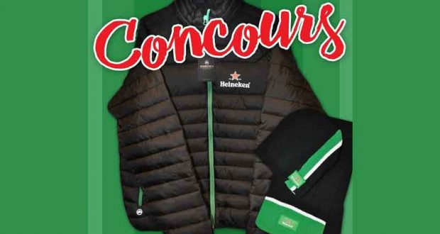 Un manteau, un foulard et une tuque Heineken