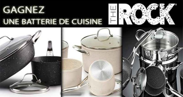 Une batterie de cuisine The Rock Céramique de 599$