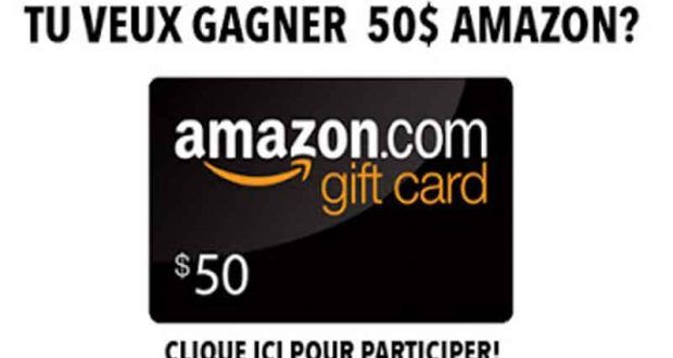 Remportez Une carte cadeau Amazon 50$