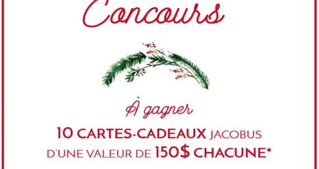 10 Cartes-cadeaux Bijouterie Jacobus de 150$ chacune