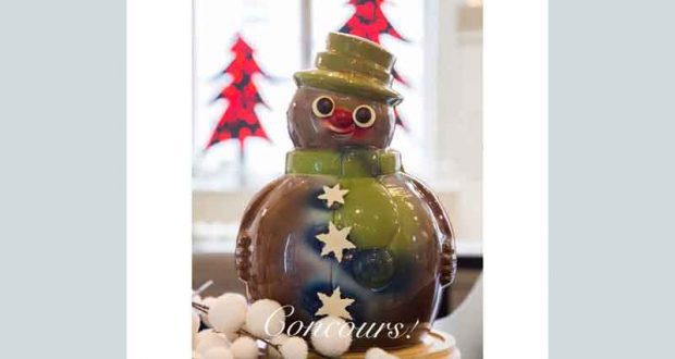 Bonhomme de neige en chocolat