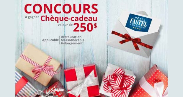 Certificat cadeau Hôtel Castel & Spa Confort de 250$