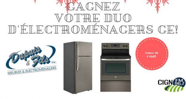 Duo d'électroménagers de 2099$