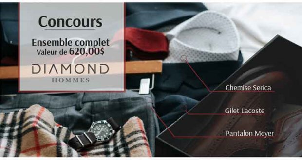 Un ensemble complet chez DIAMOND HOMMES