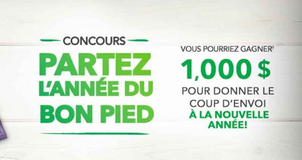 1000 $ pour vous aider à partir l'année du bon pied