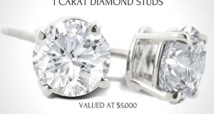 Boucles d'oreilles à diamants (5000$)