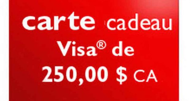 Carte-cadeau Visa (250$)