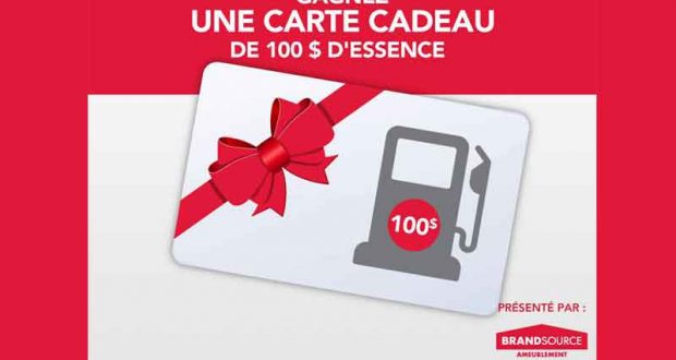 Carte cadeau de 100$ d'essence à gagner