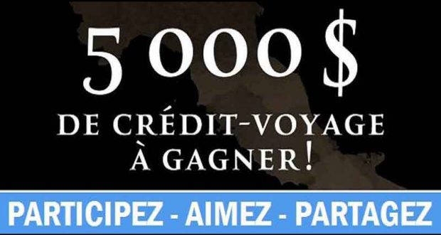 Crédit-voyage d'une valeur de 5 000 $