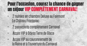 Séjour VIP pour 2 à Québec pour le Carnaval