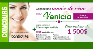 1 an de massages + 500 $ de traitements esthétiques