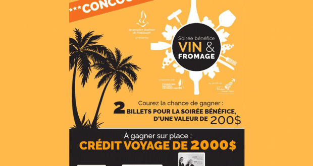 2 billets pour une soirée Vin & Fromage (valeur de 200$)