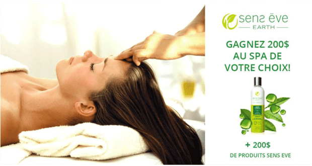 200$ au spa de votre choix + 200$ de produits SensEve