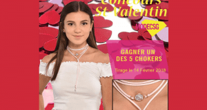 Ensemble Choker Long Rose avec Pendentif Rond