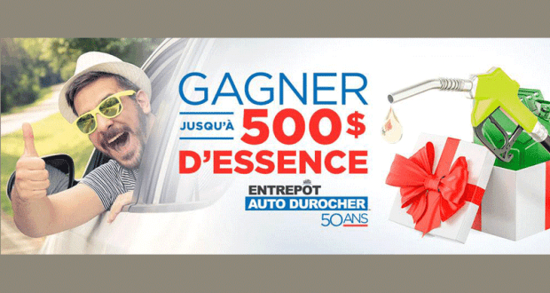 Gagnez chaque jour 500$ en carte d’essence