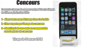 Ipod Touch 6ième génération de 16Go d'Apple