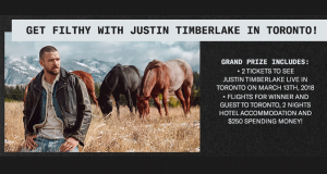 Séjour à Toronto pour voir Justin Timberlake (3000$)