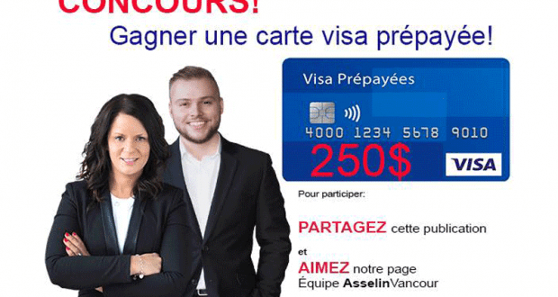 Une carte cadeau prépayée de 250$