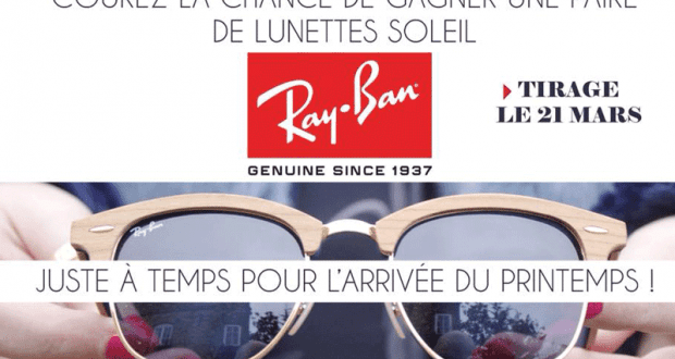 Une paire de lunettes soleil Ray-Ban