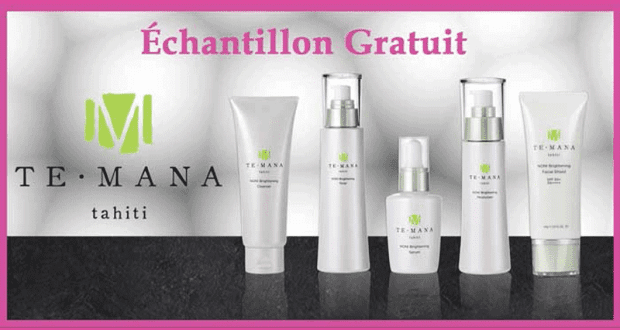 Échantillons gratuits de soins TeMana Tahiti