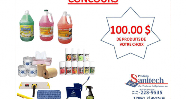 100 $ de produits Sanitech