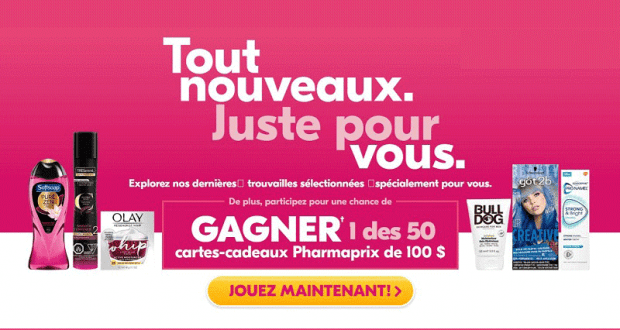 50 cartes-cadeaux Pharmaprix de 100$