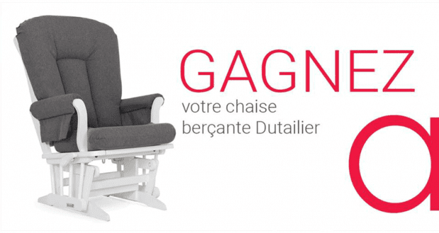 Chaise berçante Dutailier en bois