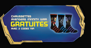 Chaussettes Avengers Infinity War gratuites