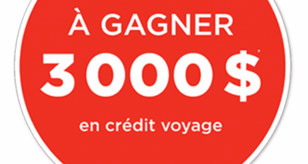 Crédit-voyage de 3 000 $ pour la destination de votre choix