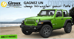 Gagnez un Jeep Wrangler pour l'été