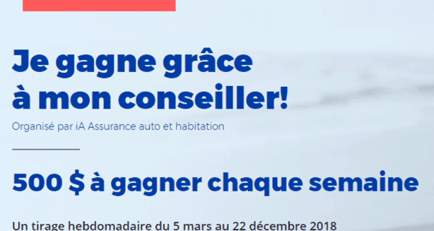 Gagnez un des 42 Chèques de 500 $ chacun