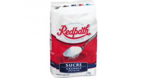 Surce blanc granulé Redpath à 1,22$