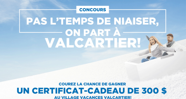 Un certificat-cadeau de 300 $ du Village vacances Valcartier