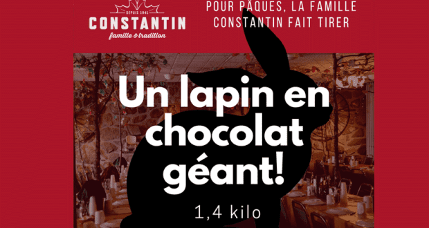 Un lapin de pâques en chocolat de 1.4 kg