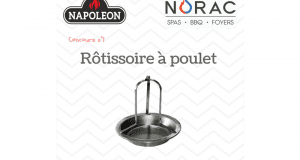 Une rôtissoire à poulet Napoléon en acier inoxydable
