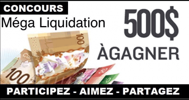 500$ en magasinage chez Méga Liquidation