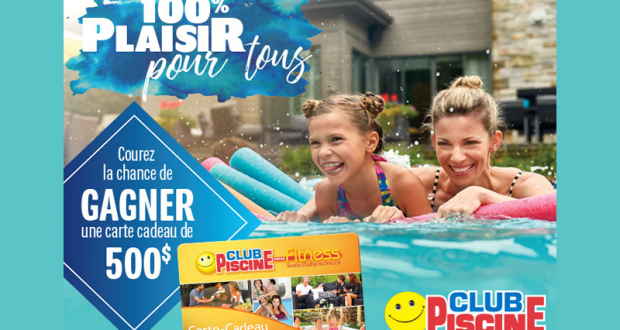 Carte-cadeau Club Piscine de 500 $