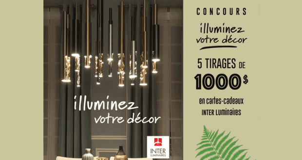 Carte-cadeau INTER Luminaires de 1000$