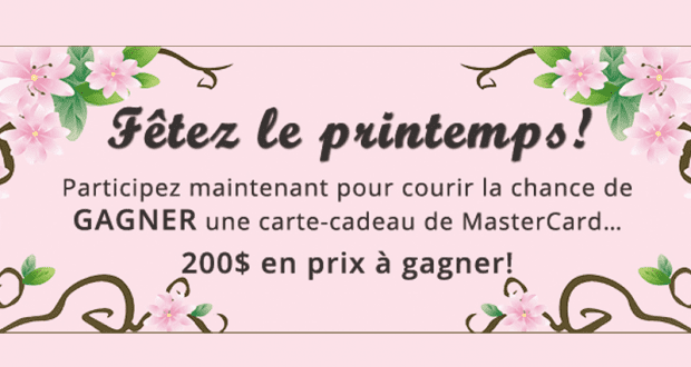 Carte-cadeau MasterCard de 200 $