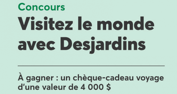 Chèque-cadeau voyage de 4000$ chez Laurier Du Vallon