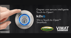 Serrure intelligente Touch-to-Open KEVO de Weiser avec VIMAT
