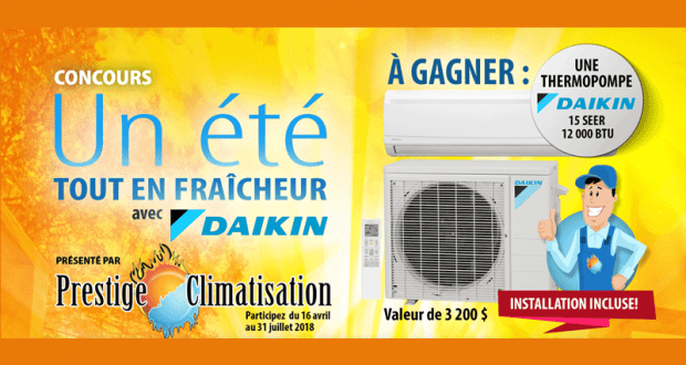 Une thermopompe Daikin (installation incluse)