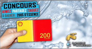 200$ d'essence grâce à Plomberie du Boulevard