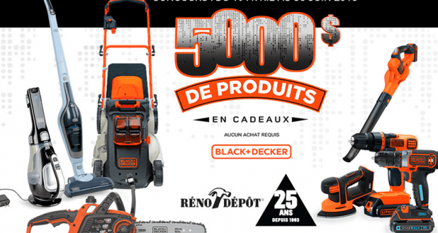 5000$ en produits présélectionnés Black & Decker