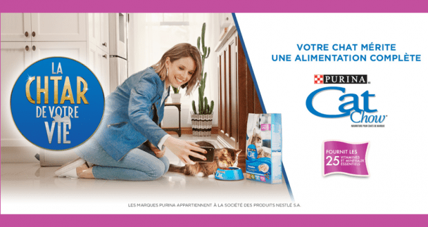 Chèque de 5000$ + un an de nourriture Purina Cat Chow