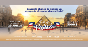 Voyage à Paris pour 2 personnes d'une valeur de 3000$